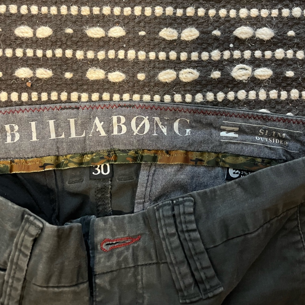 Billabong Grey pants size 30 men’s slim outsider model